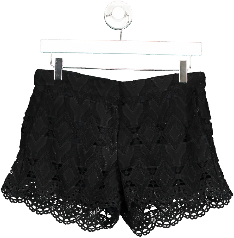 Maje Black Lace Shorts UK 10