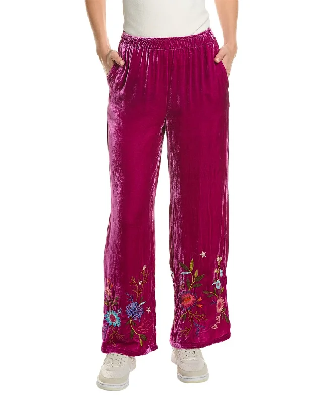 Johnny Was Ulla Wide Leg Silk-Blend Pant