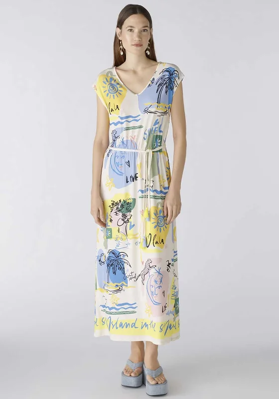 Oui Summer Graphic Maxi Dress, Multi