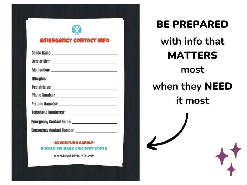 Emergency Information Sticker