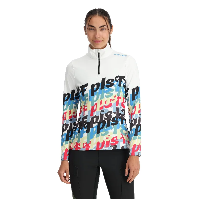 Womens Vivid Half Zip - White