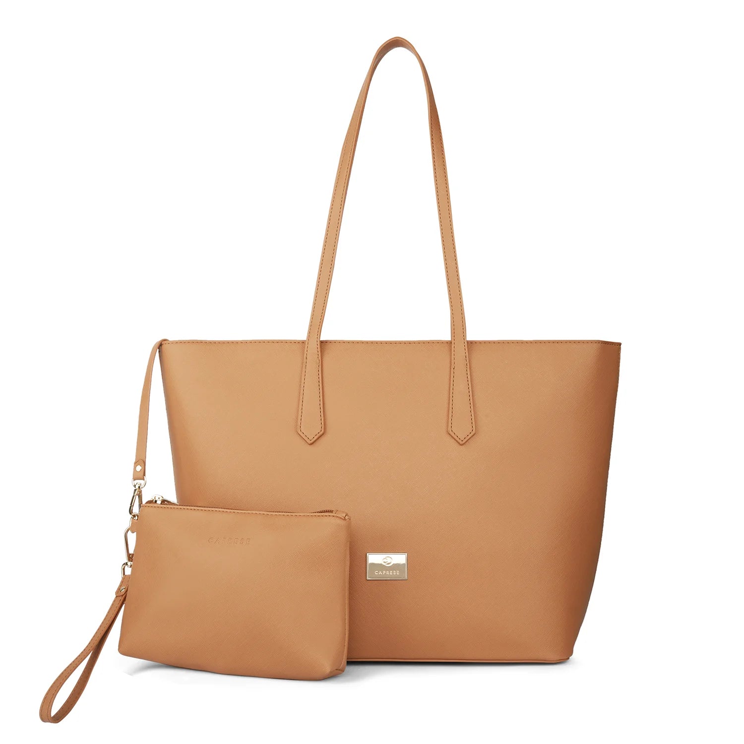 Caprese Sabeena Laptop Tote Large Camel