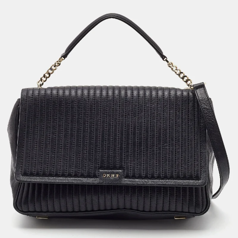 Dkny  Quilted Leather Gansevoort Flap Top Handle Bag