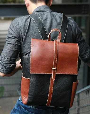 Handmade Mens Leather Backpacks Cool Travel Backpacks Laptop Backpack for men