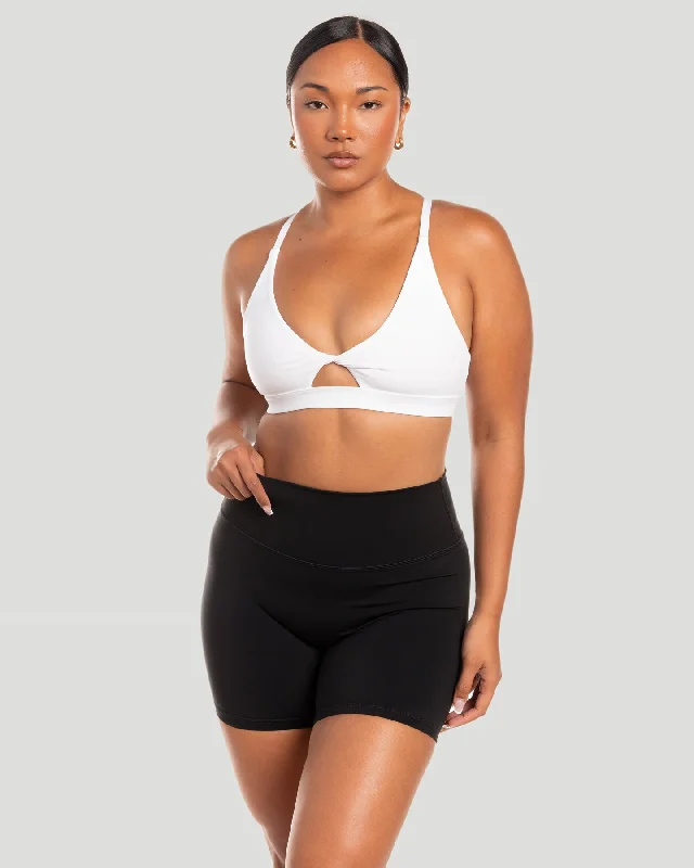 Micro Twist Bra - White