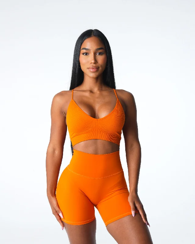 Pumpkin Spice Glimpse Ribbed Seamless Bra