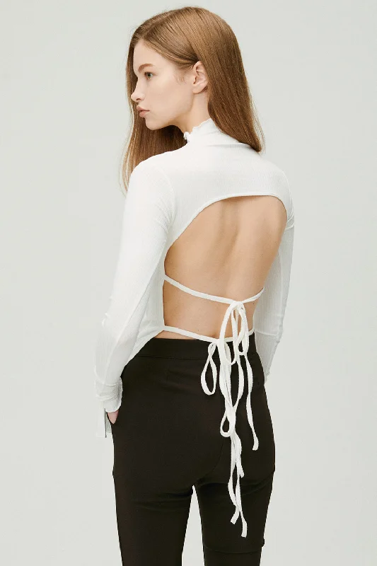 Gina Backless Ribbed Top