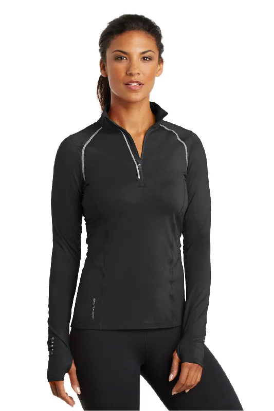 Ogio Womens Endurance Nexus Moisture Wicking 1/4 Zip Sweatshirt - Blacktop