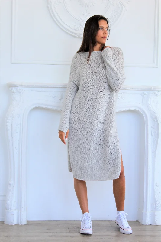 Oversized knit dress.