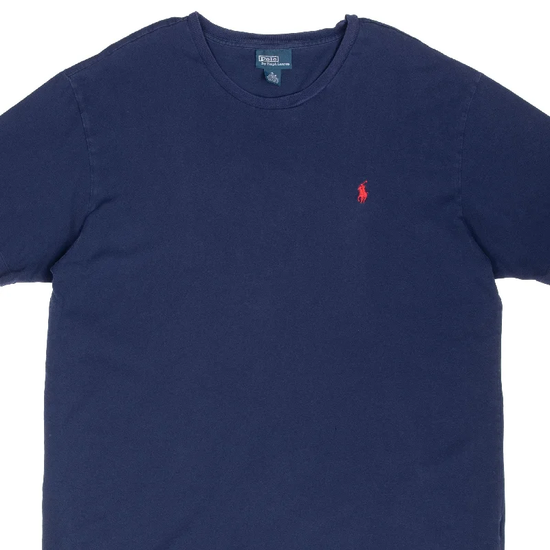 VINTAGE POLO RALPH LAUREN CLASSIC NAVY BLUE TEE SHIRT 1990S XL