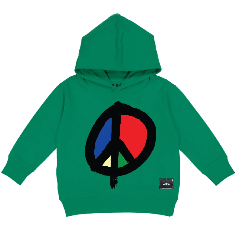 WE WANT PEACE HOODY (GREEN)